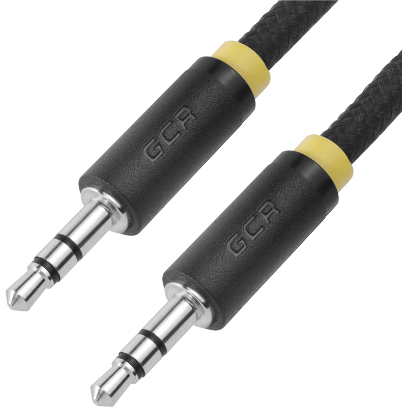 

Кабель соединительный Jack 3.5mm(M)-Jack 3.5mm(M), 50 см, черный/желтый Greenconnect (GCR-AVC8114-0.5m)