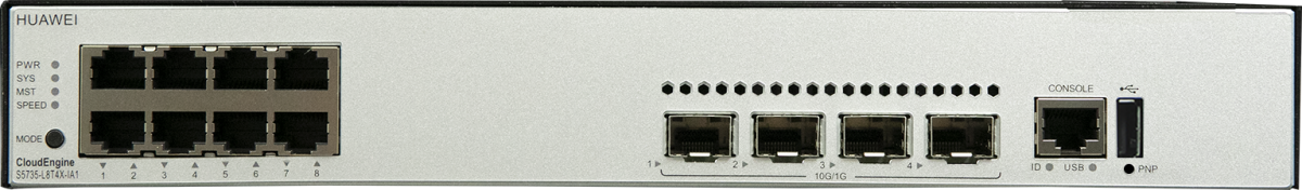 

Коммутатор Huawei S5735-L8T4X-IA1, управляемый, кол-во портов: 8x1 Гбит/с, кол-во SFP/uplink: SFP+ 4x10 Гбит/с, установка в стойку (98011581), S5735-L8T4X-IA1