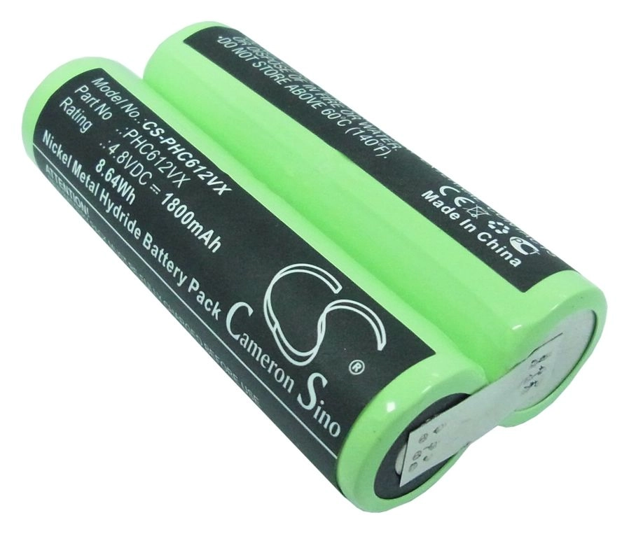 

Аккумулятор CameronSino CS-PHC612VX, 1.8Ah 4.8V для Philips, зеленый, CS-PHC612VX