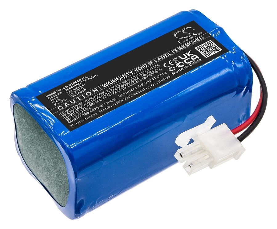 Аккумулятор CameronSino CS-EDM820VX для Ecovacs, синий