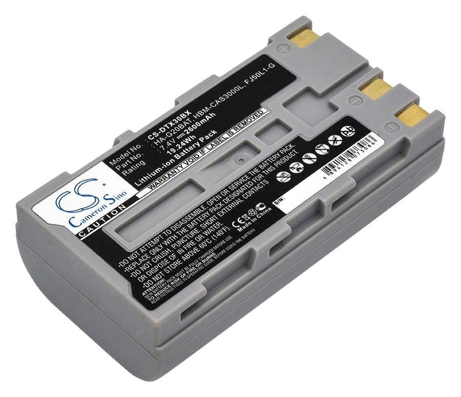 

Аккумулятор для ТСД CameronSino CS-DTX30BX Li-Ion, 2.4 А·ч, 7.4 В для Casio DT-X30, Серый, CS-DTX30BX