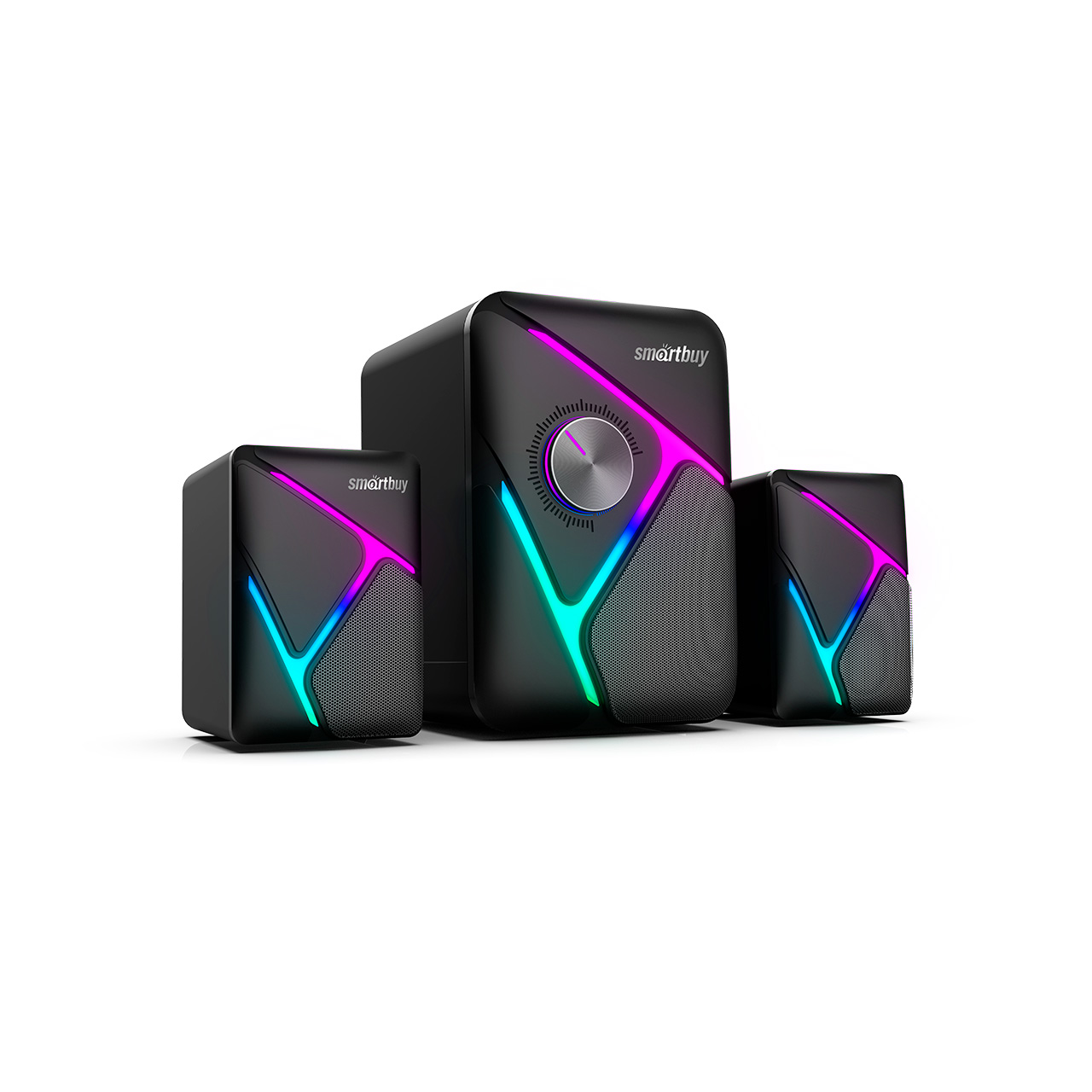 

Акустика 2.1 SmartBuy S2, 12 Вт, Bluetooth, подсветка, черный (SBA-4500), S2