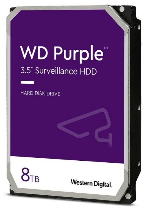 

Жесткий диск (HDD) Western Digital 8Tb Purple, 3.5", 5640 об/мин, 128Mb, SATA3 (WD84PURU)