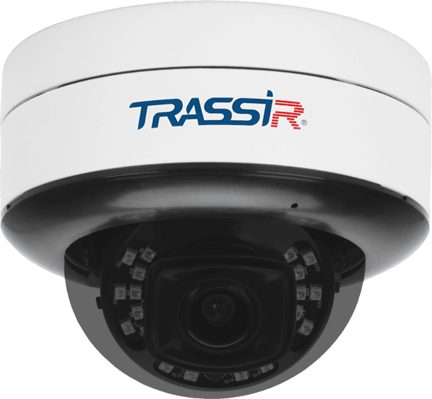 

IP-камера Trassir TR-D3122ZIR2 2.8 мм - 8 мм, уличная, купольная, 2Мпикс, CMOS, до 1920x1080, до 25 кадров/с, ИК подсветка 25м, POE, -40 °C/+60 °C, белый (TR-D3122ZIR2 2.8-8), TR-D3122ZIR2