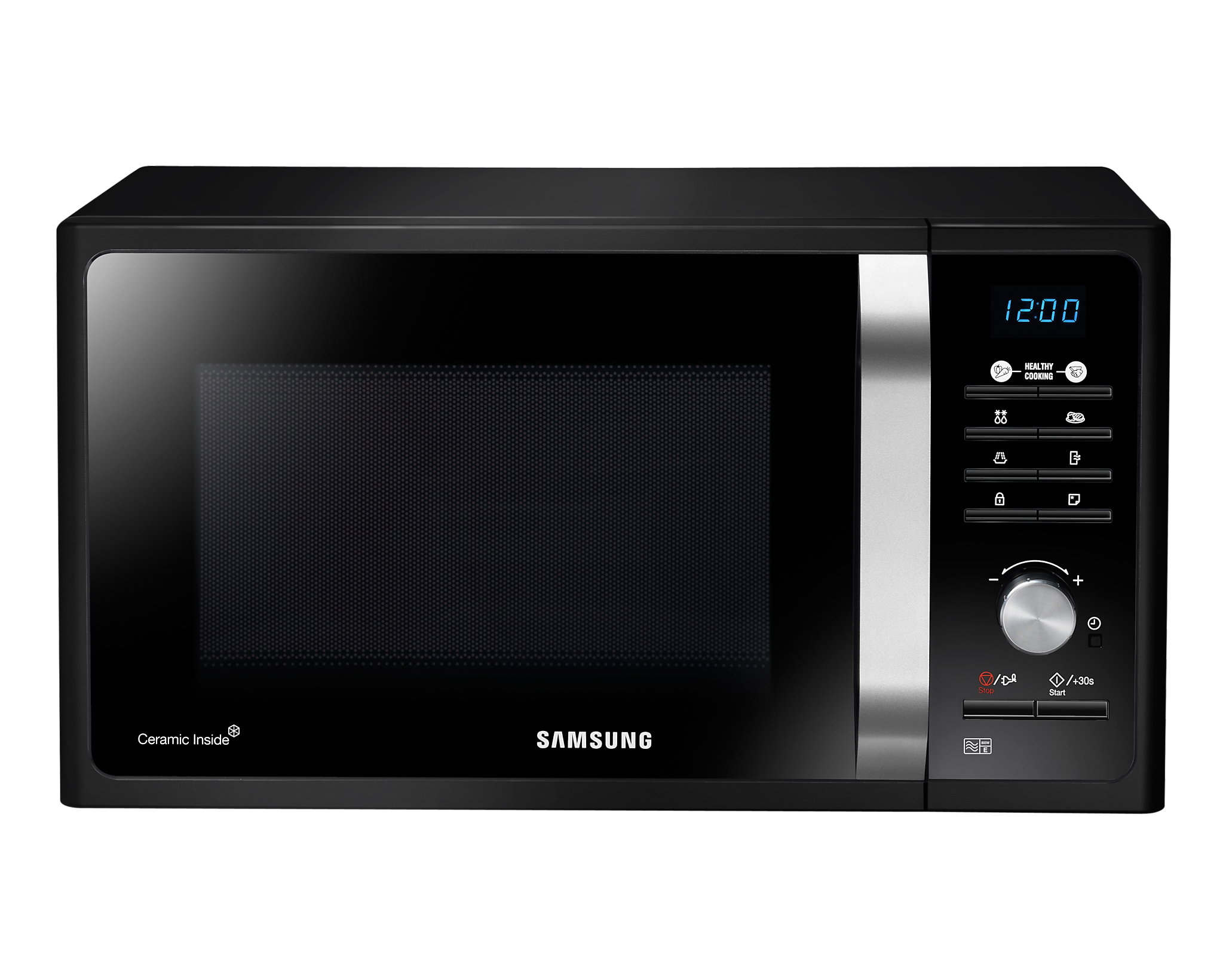 Микроволновая печь Samsung MS23F301TAK 23 л, 800 Вт, черный/серебристый (MS23F301TAK), цвет черный/серебристый - фото 1