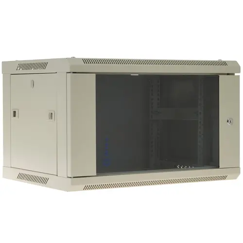 Шкаф телекоммуникационный настенный 6U 600x450, стекло, серый, разборный, 5bites (TC6401-06G) - фото 1