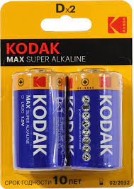 Батарея Kodak MAX, D (LR20), 1.5 В, 2 шт. (CAT30952843) - фото 1