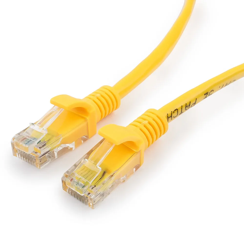 

Патч-корд UTP кат.5e, 15 м, RJ45-RJ45, желтый, CCA, Cablexpert (PP12-15M/Y)