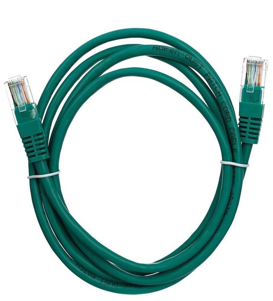 Патч-корд UTP кат.5e, 1.5 м, RJ45-RJ45, зеленый, Aopen (ANP511_1.5M_G)