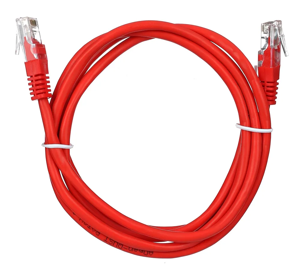 Патч-корд UTP кат.5e, 1.5 м, RJ45-RJ45, красный, Aopen (ANP511_1.5M_R)