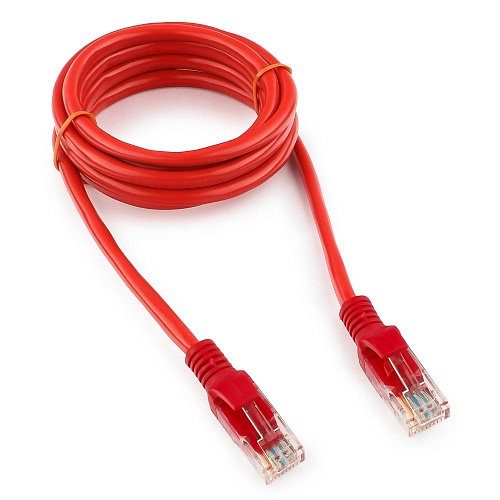 Патч-корд UTP кат.5e, 1.5 м, RJ45-RJ45, красный, Cablexpert (PP12-1.5M/R)