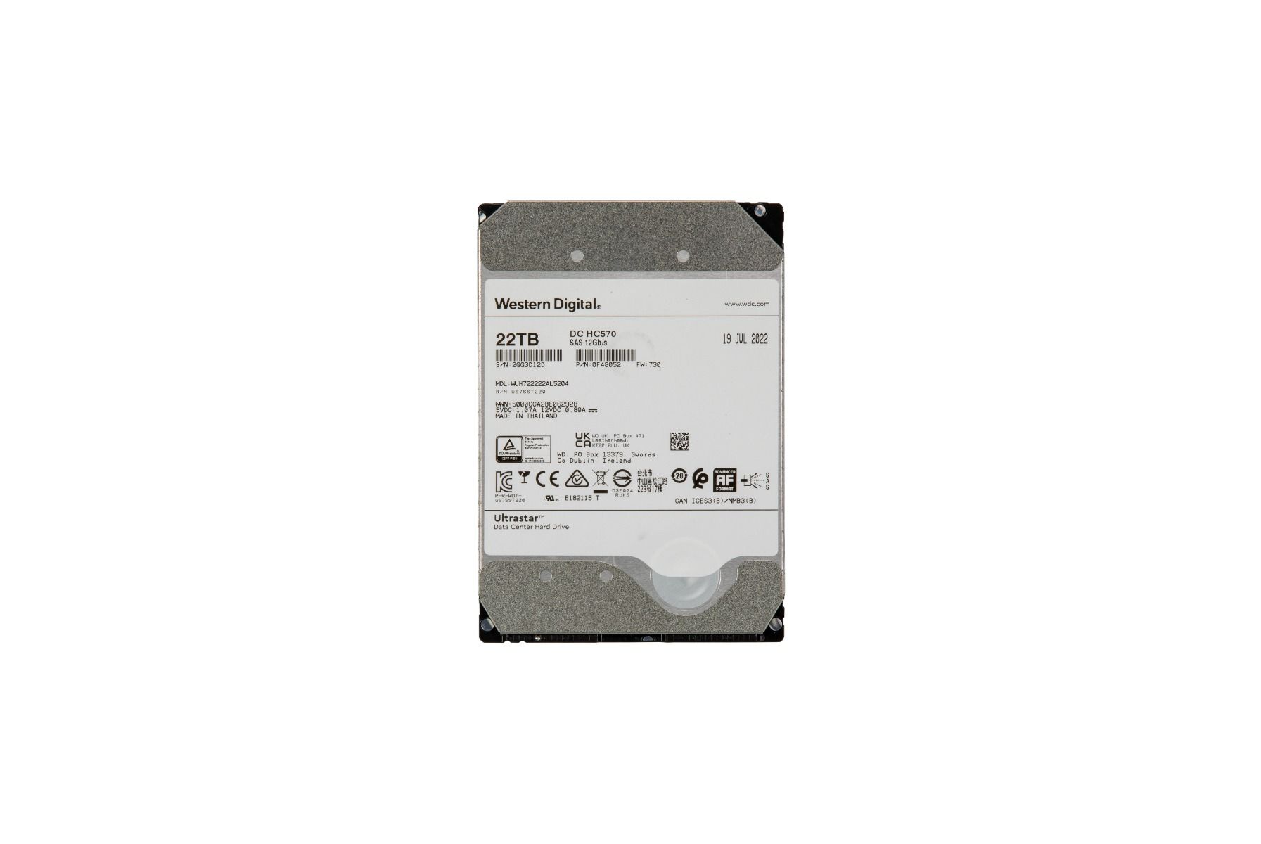Жесткий диск (HDD) Western Digital 22Tb, 3.5", 7.2K, SAS 12Gb/s