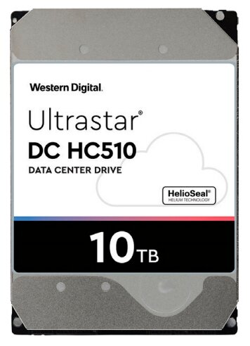 

Жесткий диск (HDD) Western Digital 10Tb Ultrastar DC HC510, 3.5", 7.2K, 256Mb, 4Kn/512e, SATA3 (HUH721010ALE600)
