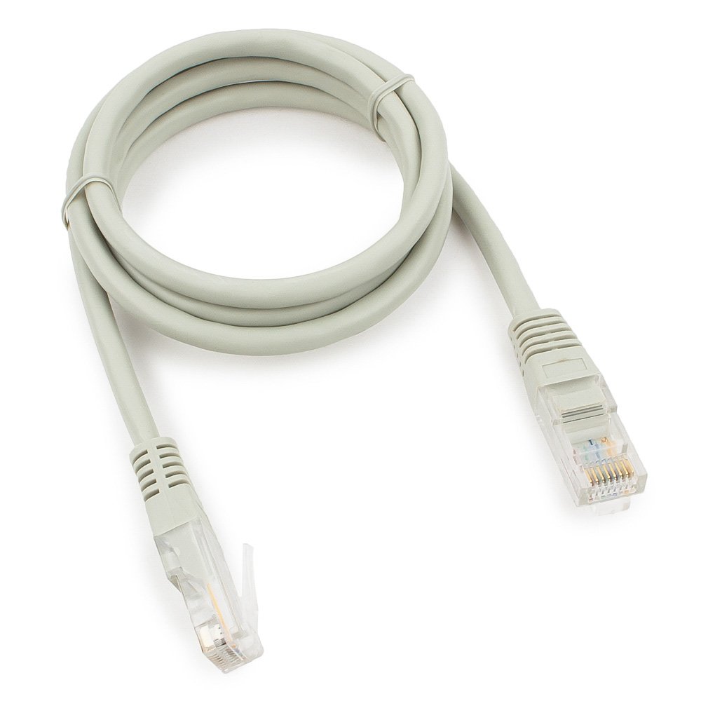 Патч-корд UTP кат.5e, 1 м, RJ45-RJ45, серый, Cablexpert (PP10-1M)