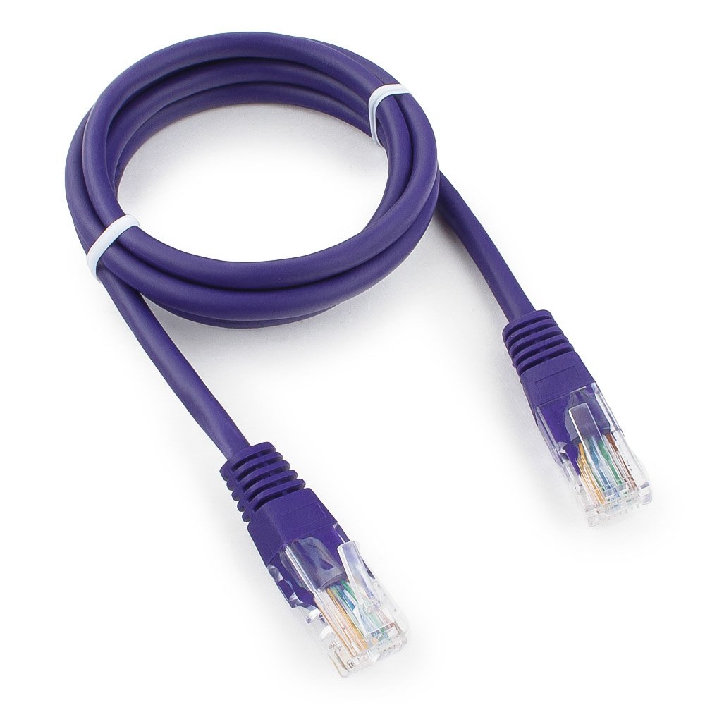 

Патч-корд UTP кат.5e, 1 м, RJ45-RJ45, фиолетовый, Cablexpert PP12-1M/V (PP12-1M/V), PP12-1M/V