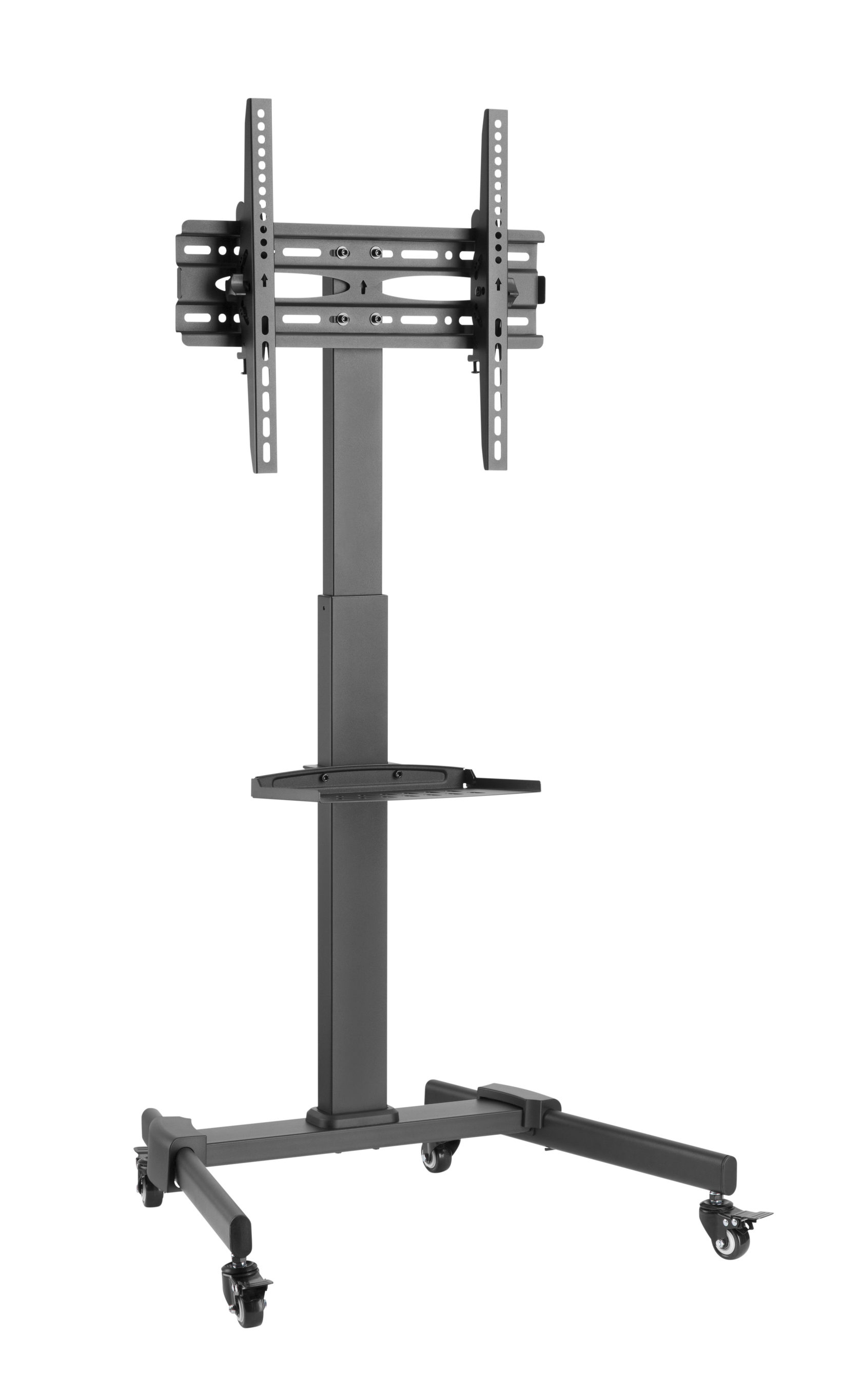 Стойка напольная для монитора/телевизора Ultramounts UM 252, 32"-55", VESA 100x100мм-400x400мм, наклонный, до 35кг, черный б/у, следы монтажа