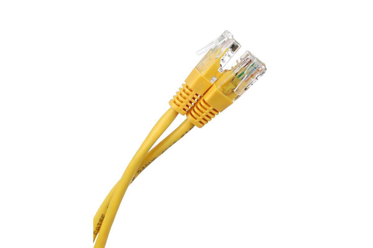 Патч-корд UTP кат.5e, 3 м, RJ45-RJ45, желтый, Aopen/Qust (ANP511_3M_Y)