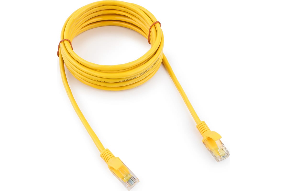 

Патч-корд UTP кат.5e, 3 м, RJ45-RJ45, желтый, CU, Cablexpert (PP10-3M/Y)