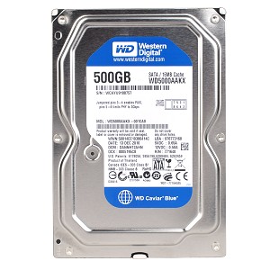 Жесткий диск (HDD) Western Digital 500Gb WD Blue, 3.5", 7200rpm, 16Mb, SATA3 (WD Blue 500 GB (WD5000AAKX)), б/у, следы монтажа