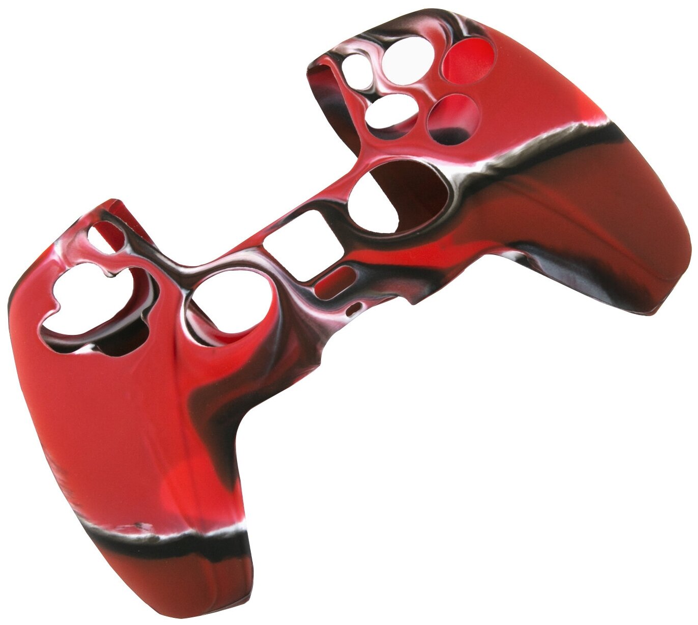 Чехол для геймпада Red Line HS-PS5307G для Sony PlayStation 5, пластиковый, черный/красный (УТ000024657)