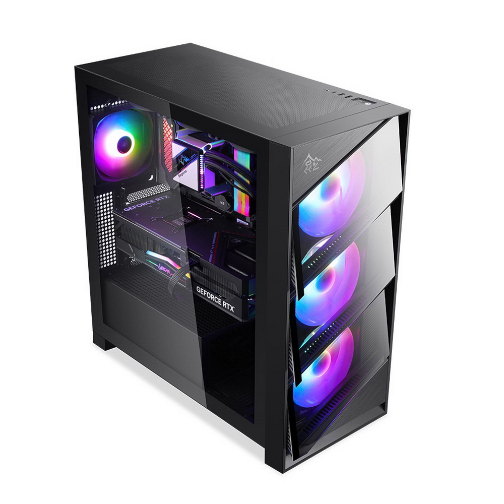 

Корпус Segotep KL case, mATX, Midi-Tower, 2xUSB 3.0, USB Type-C, черный, без БП (KL case black), KL case