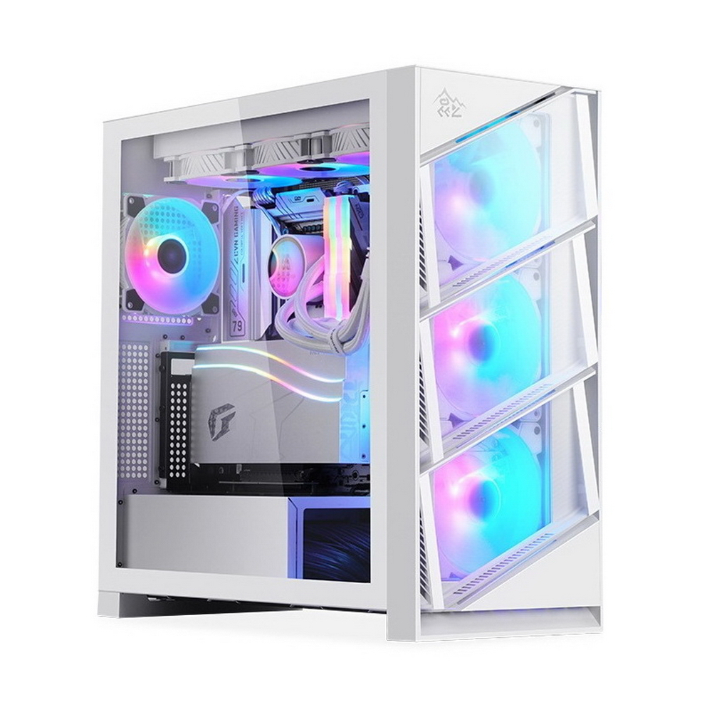 Корпус Segotep KL case, mATX, Midi-Tower, 2xUSB 3.0, USB Type-C, белый, без БП (KL case white)