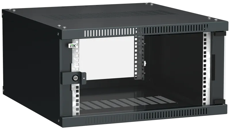 

Шкаф телекоммуникационный настенный 6U 600x650 мм, стекло, черный, разборный, ITK LINEA WE (LWE5-06U67-GF)