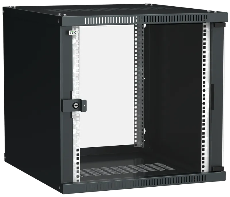 

Шкаф телекоммуникационный настенный 9U 600x600 мм, стекло, черный, разборный, ITK LINEA WE (LWE5-09U66-GF)