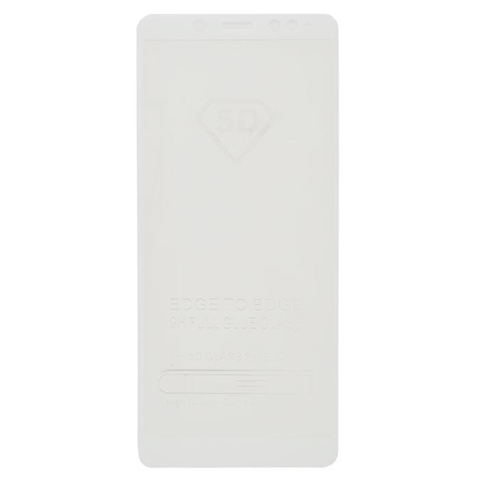 

Защитное стекло для экрана смартфона Xiaomi Redmi Note 5, Full screen, поверхность глянцевая, белая рамка, 3D (654433)
