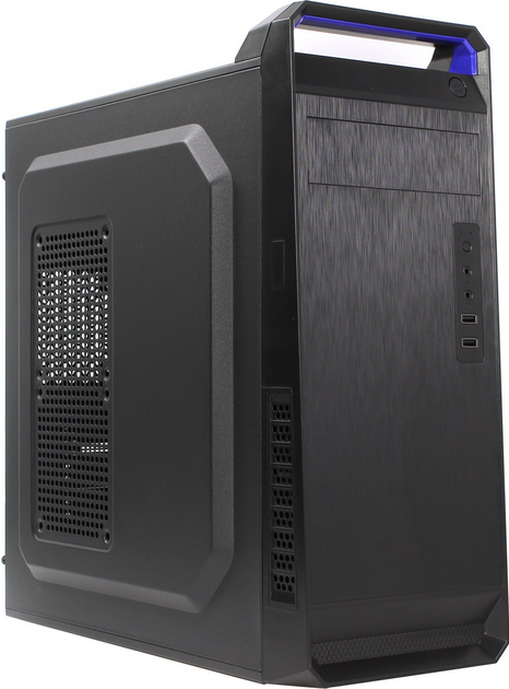 Корпус PowerCool S2013BK, ATX, Midi-Tower, черный, без БП (S2013BK-500W)