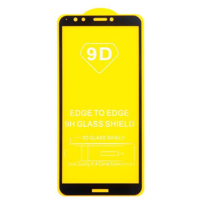 

Защитное стекло для экрана смартфона Huawei Honor 7C, Full screen, поверхность глянцевая, черная рамка, 3D (694336)