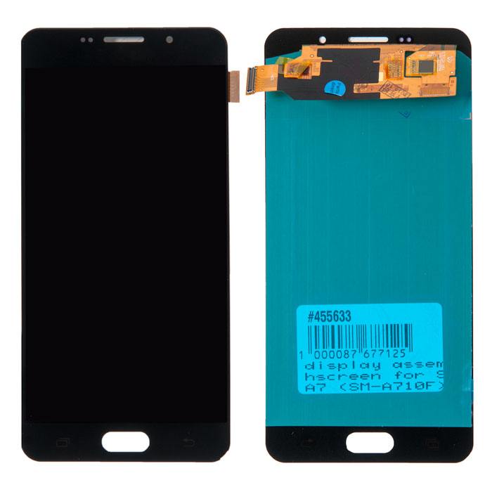 

Дисплей в сборе с тачскрином (модуль) для Samsung Galaxy A7 (SM-A710F) черный (2016) AMOLED (A710F) (455633)