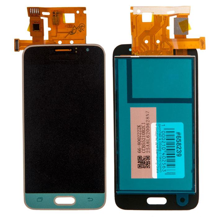 

Дисплей в сборе с тачскрином (модуль) для Samsung Galaxy J1 (SM-J120F) золотой (2016), TFT с регулировкой яркости (658239)