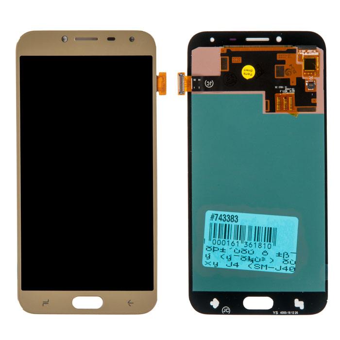 

Дисплей в сборе с тачскрином (модуль) для Samsung Galaxy J4 (SM-J400F) 2018, золотой, OLED (743383)
