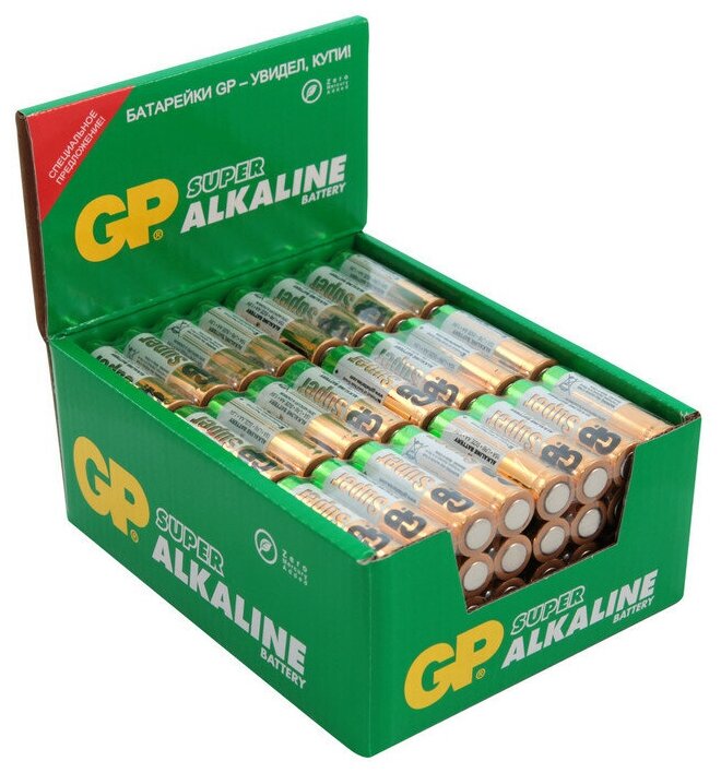 

Батарея GP Super, AA (LR06/15А), 1.5 В, 96 шт. (15ARS-2SB4)