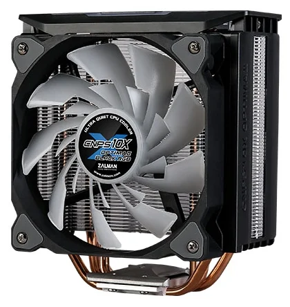 Кулер для процессора Zalman CNPS10X OPTIMA II BLACK RGB для Socket 115x/1200/1356/ 1366/2011/2011-3/ 2066/AM2/AM2+/ AM3/AM3+/FM1/ AM4/FM2/FM2+, 120мм, 1500rpm, 27 дБ, 180Вт, 4-pin PWM, Al+Cu, RGB (CNPS10X OPTIMA II BLACK RGB) б/у, следы монтажа, в комплекте только крепление для AM4 сокета, термопаста, неродная упаковка
