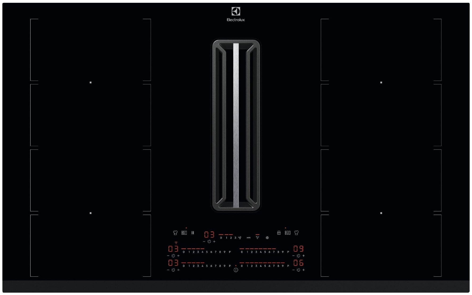 

Индукционная варочная панель ELECTROLUX KCC85450, 4 конфорки, черный (KCC85450), Черная, KCC85450