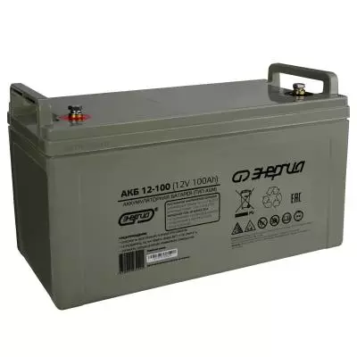 

Аккумуляторная батарея для ИБП ЭНЕРГИЯ 12-100, 12V, 100Ah (Е0201-0017), Серый, 12-100