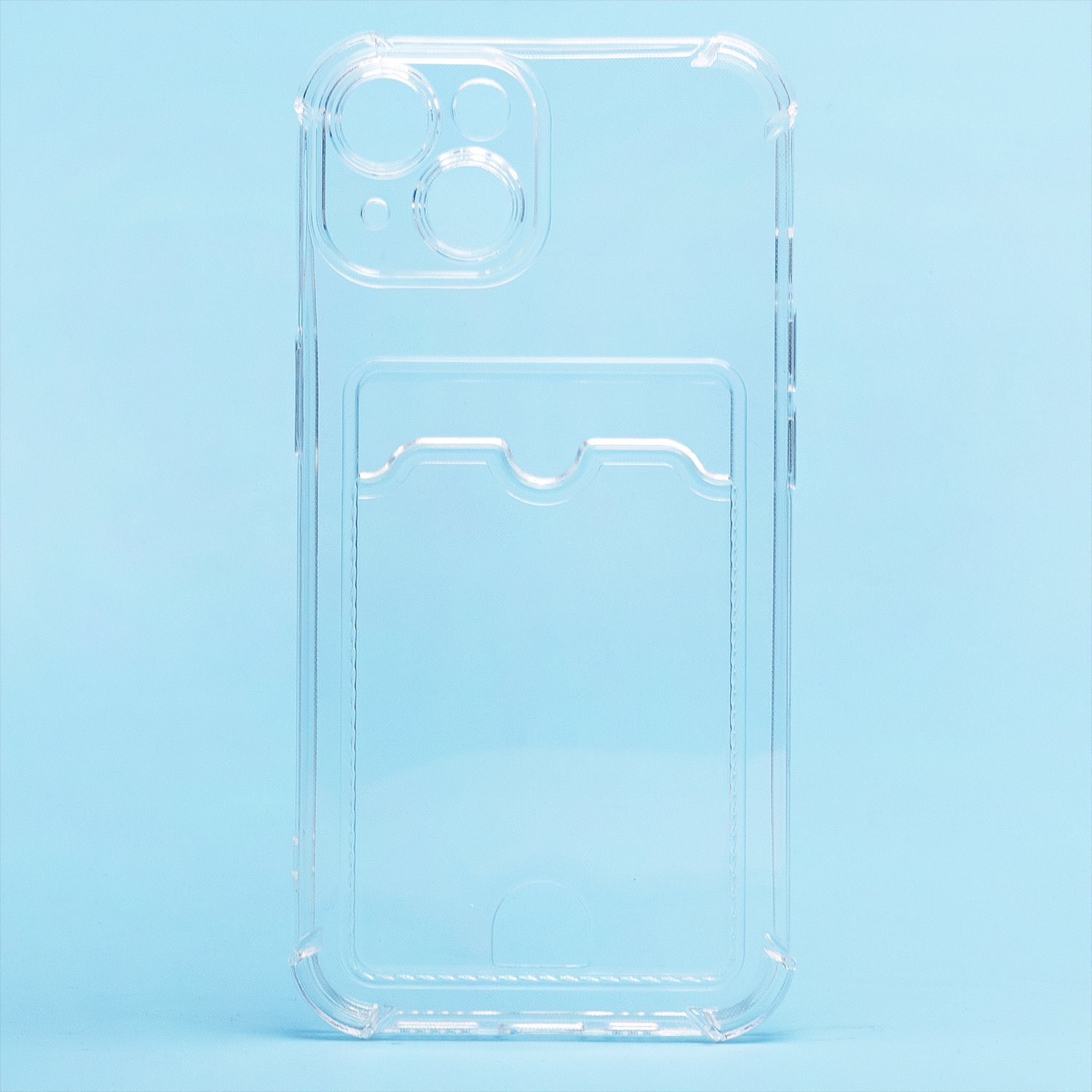 

Чехол-накладка SC278 с картхолдером для смартфона Apple iPhone 14, силикон, прозрачный (214174)