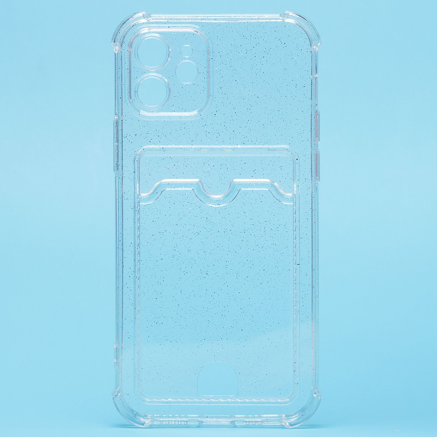 

Чехол-накладка SC300 с картхолдером для смартфона Apple iPhone 12, силикон, прозрачный (207990)