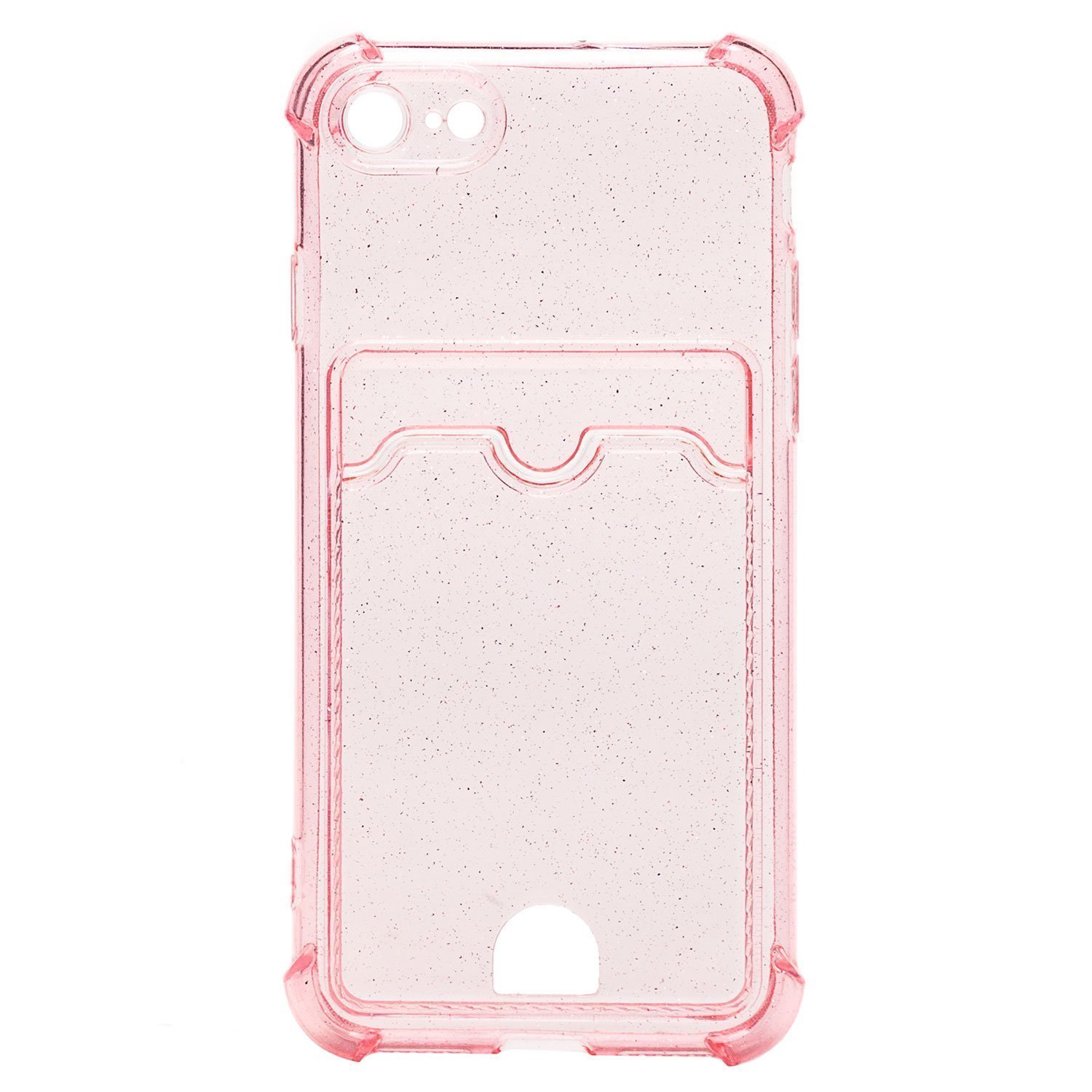 

Чехол-накладка SC300 с картхолдером для смартфона Apple iPhone 7/8/SE2020, силикон, розовый (207976)