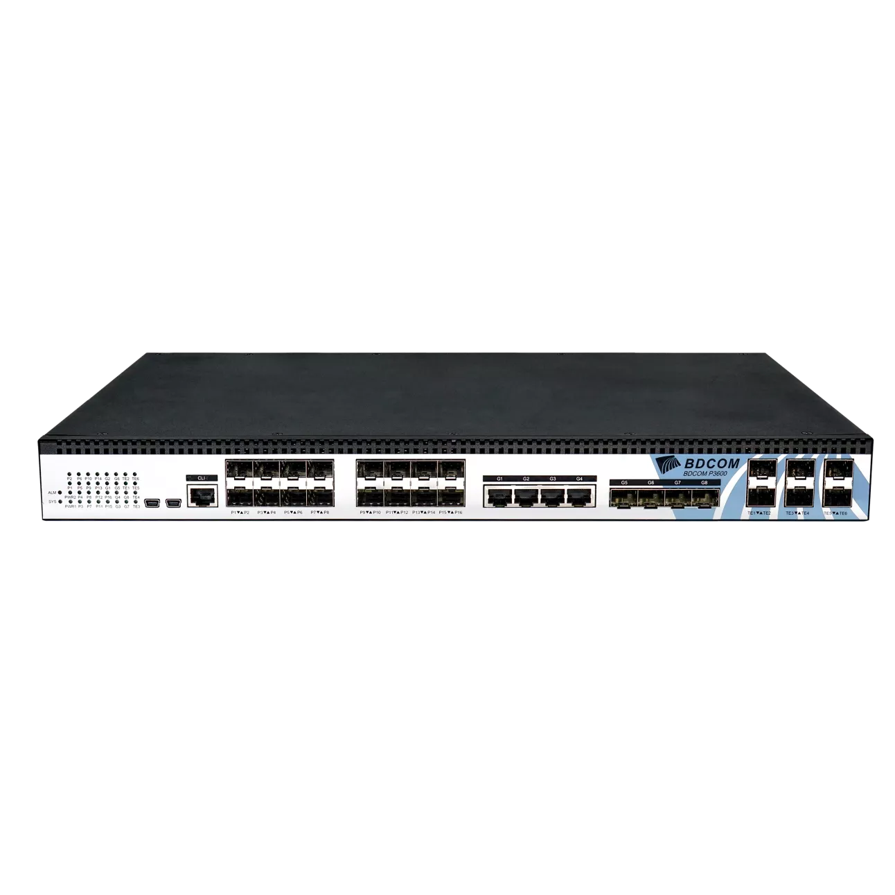 Абонентский терминал (OLT) BDCOM P3600-16E-2AC, WAN 16x1 Гбит/с, LAN 10x1 Гбит/с/10 Гбит/с