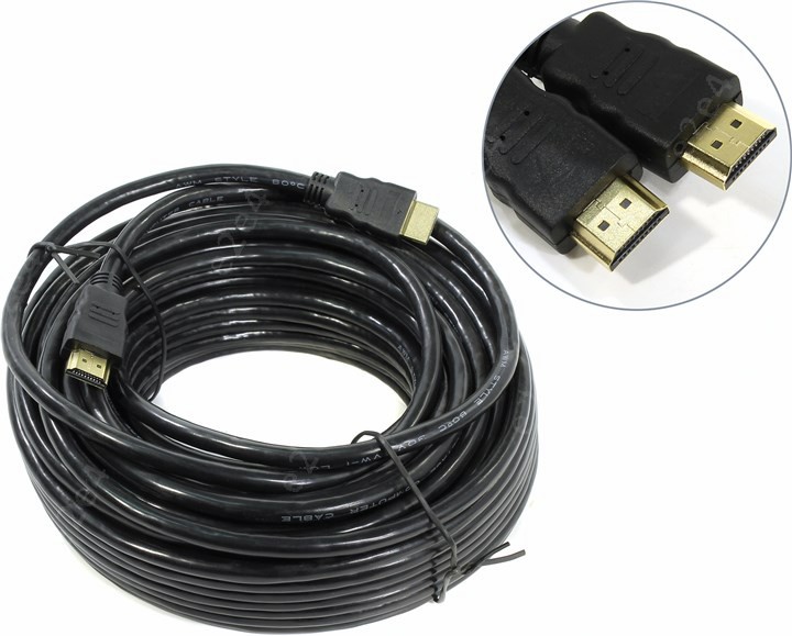 Кабель HDMI(19M)-HDMI(19M) 1.4, Exegate, 20m, черный (EX205302RUS) б/у, отказ от покупки, вскрыта упаковка