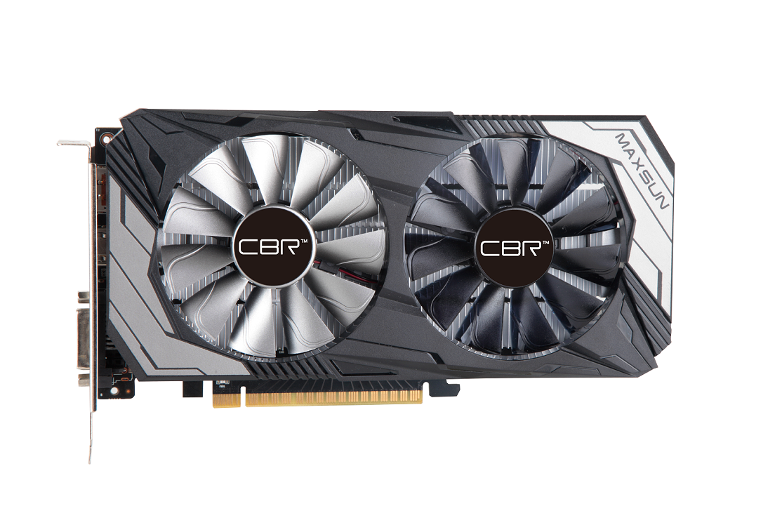 

Видеокарта CBR NVIDIA GeForce GTX 1650 Terminator T1, 4Gb DDR5, 128 бит, PCI-E, DVI, HDMI, DP, Retail (VGA-MSGTX1650-4G-RTL), Terminator T1
