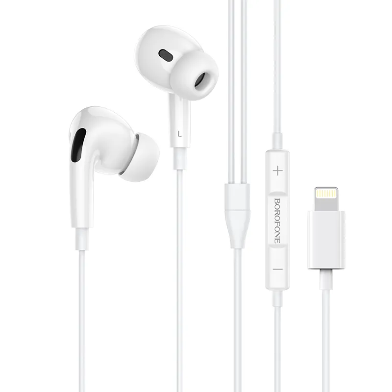 

Проводная гарнитура Borofone BM30 Pro, Lightning, белый (6931474735256), BM30 Pro