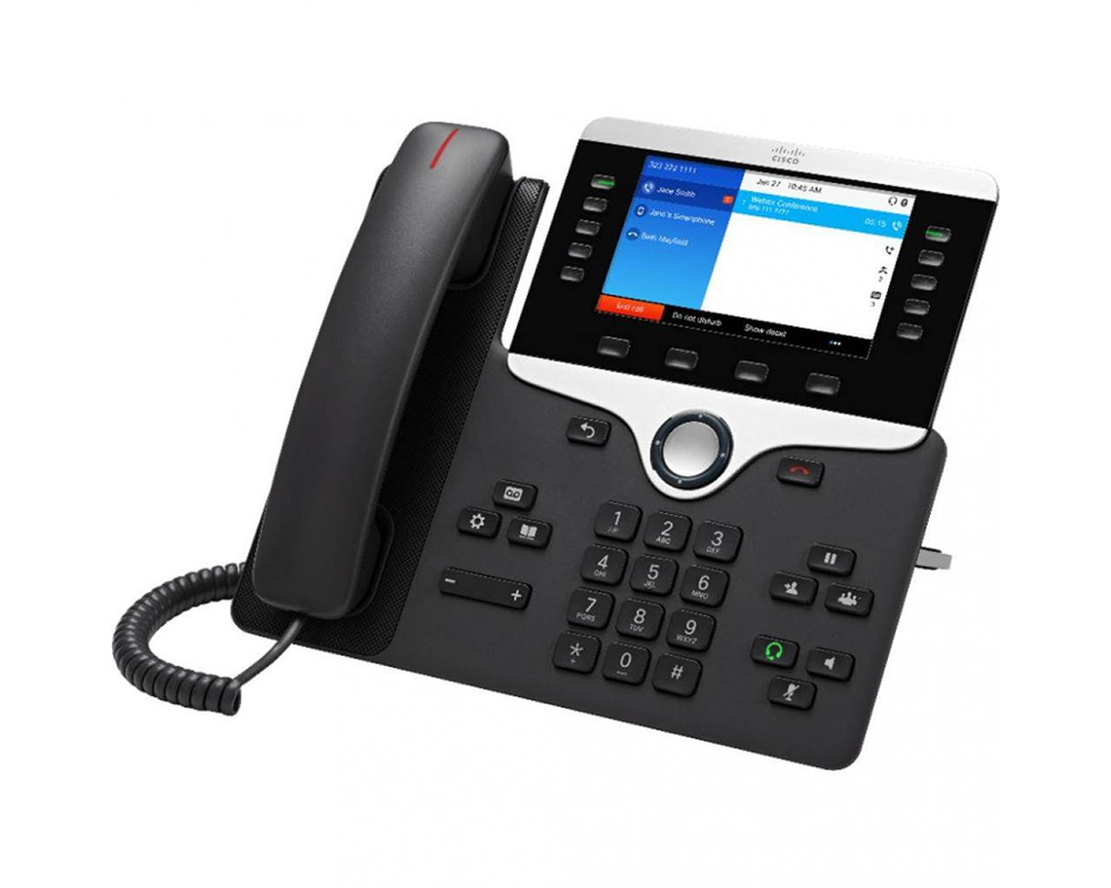 

VoIP-телефон Cisco 8865, цветной дисплей, PoE, черный (CP-8865NR-K9=), 8865