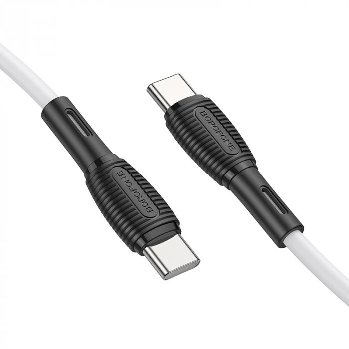 

Кабель USB Type-C-USB Type-C, быстрая зарядка, 3A, 1 м, белый, Borofone BX86 (6974443388855), BX86