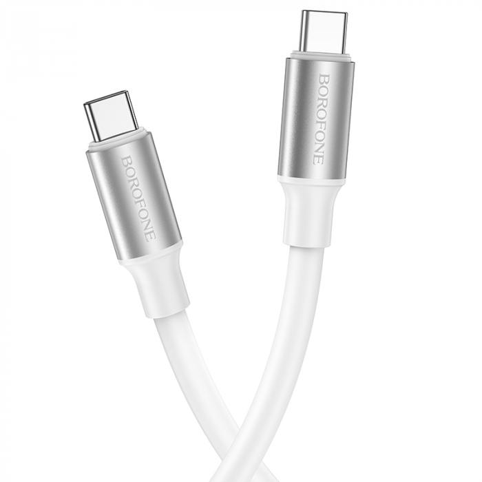 

Кабель USB Type-C-USB Type-C, 3A, 1 м, белый, Borofone BX82 (6974443386264), BX82