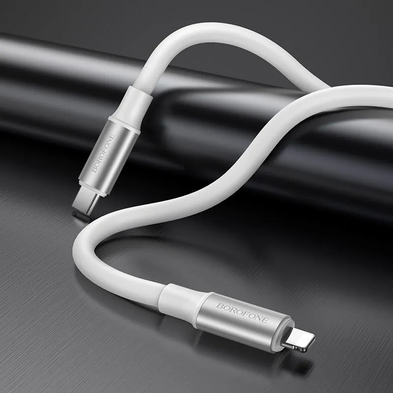 

Кабель USB Type-C-Lightning 8-pin, 1 м, белый, Borofone BX82 (6974443386141), BX82