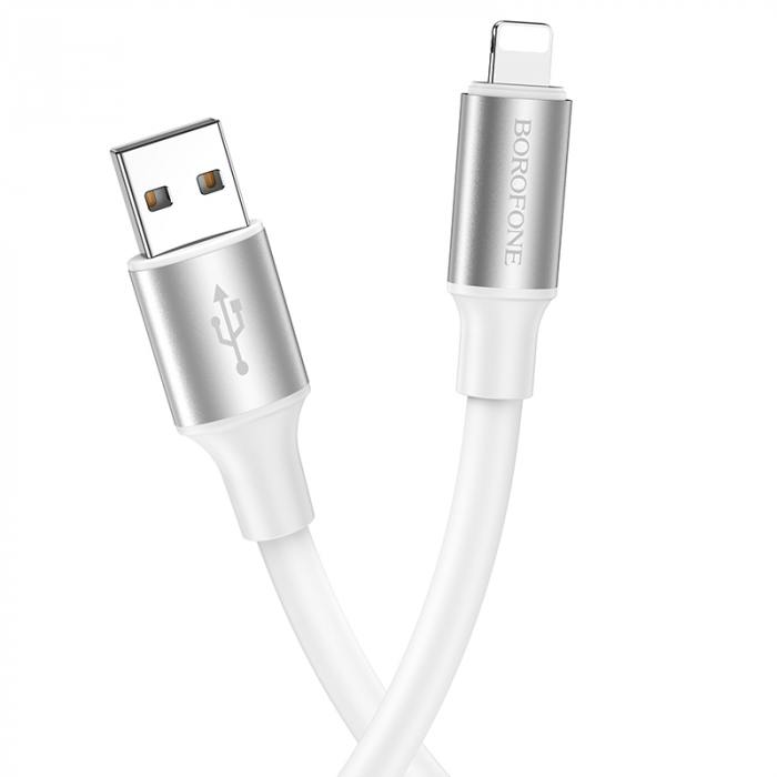 

Кабель USB-Lightning 8-pin, 2.4A, 1 м, белый, Borofone BX82 (6974443386172), BX82